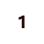 Single number '1' on a white background.