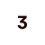 The number '3' on a white background.