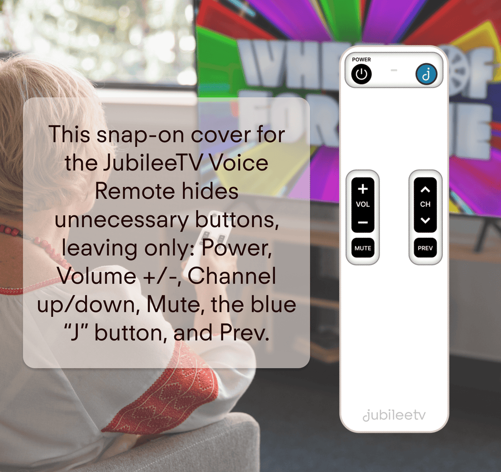 Simplified JubileeTV Remote Cover