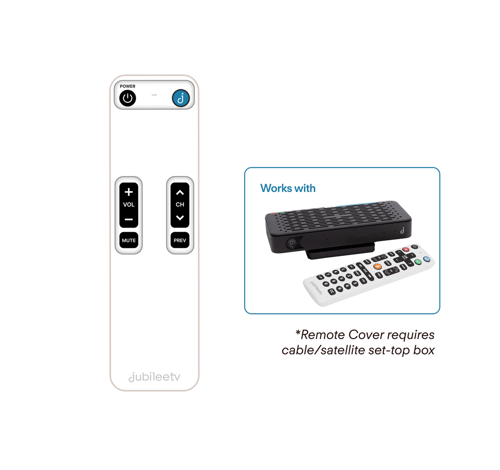 Simplified JubileeTV Remote Cover