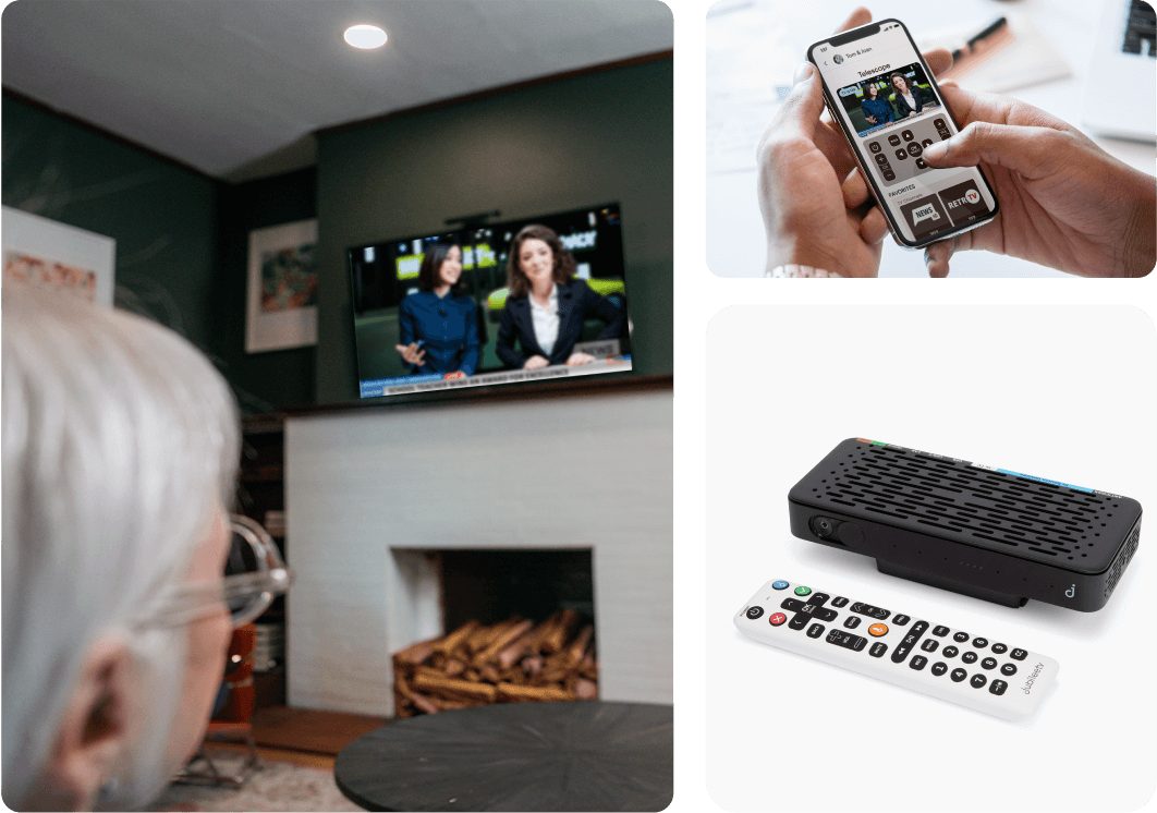 Remote Caregiving System | TV Remote for Elderly - JubileeTV