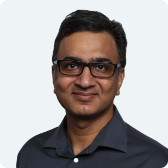 A headshot of Ashish Aggarwa, co-founder and CEO.