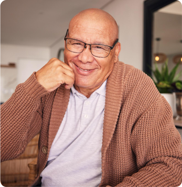 elderly man smiling portrait