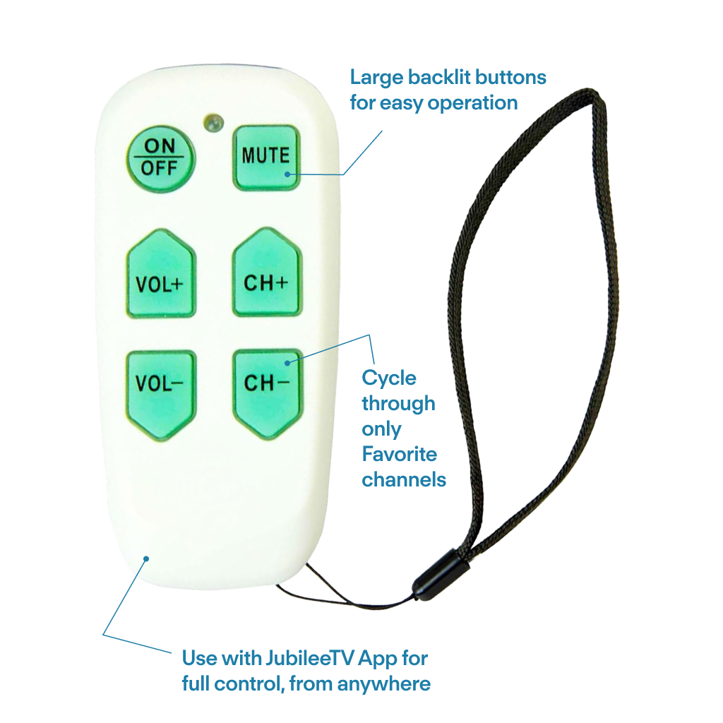 JubileeTV 6-Button Remote