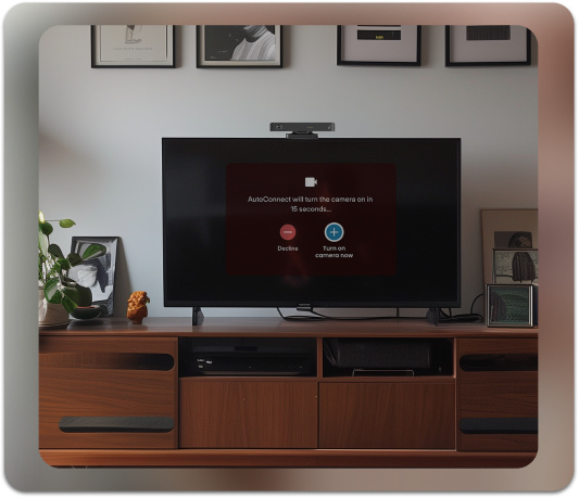 tv automatically connecting a video call