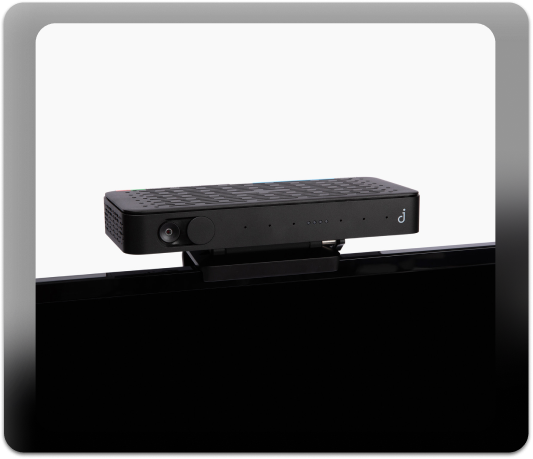 jubileetv console with web camera placed on top of tv